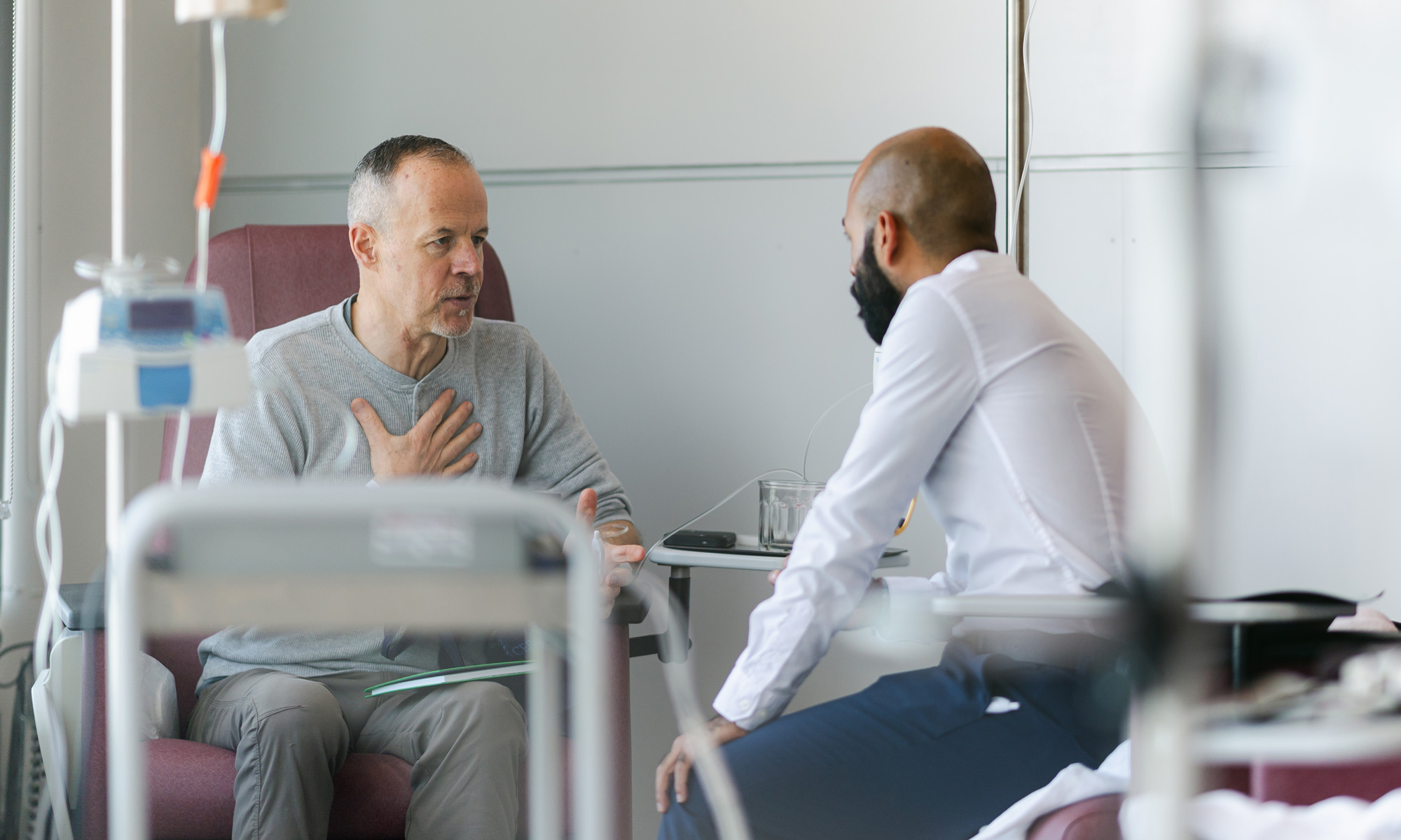 A patient speaking with their doctor