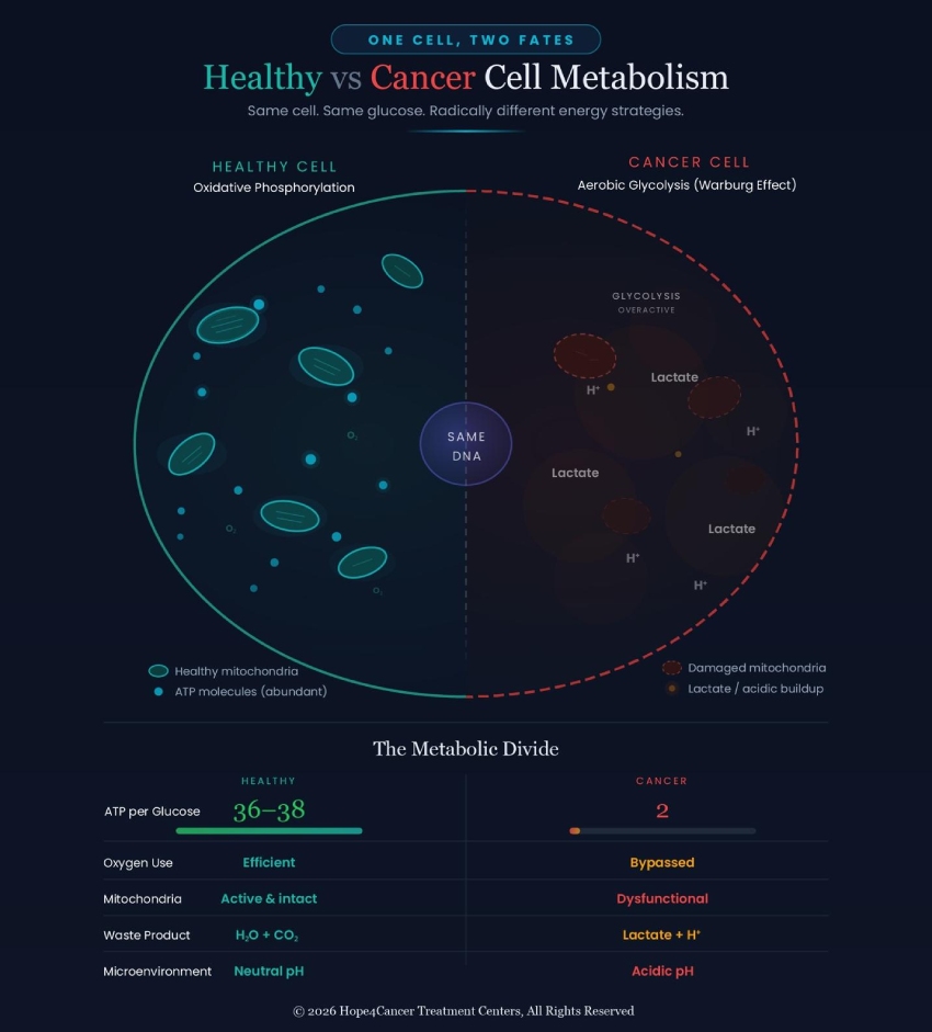 Healthy Vs Cancer Cell Metabolism Comparision